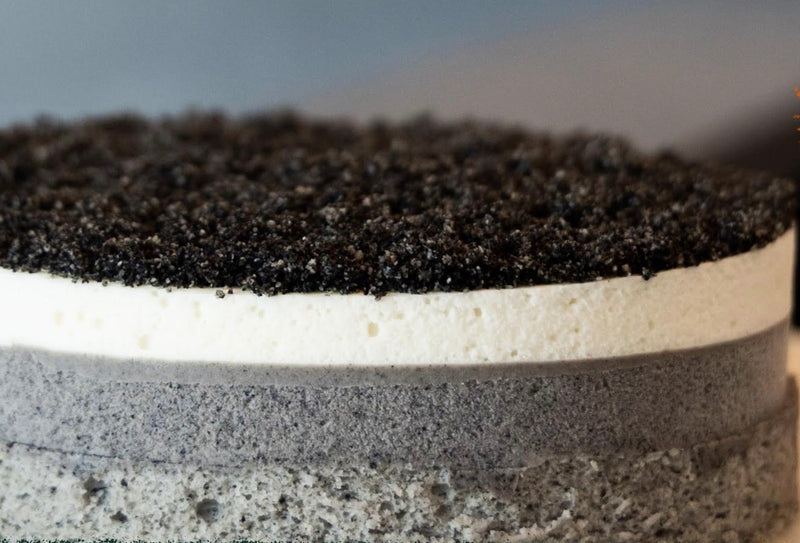 Black Sesame White Chocolate Mousse Cake - TSUJIRI Canada